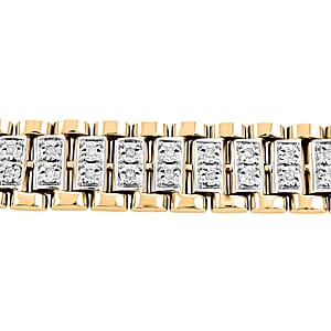 White Diamond 1.00 ctw Bracelet in 14K YG Over and Sterling Silver (8.50 In)