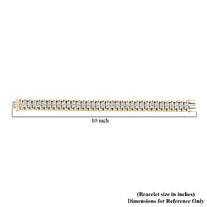 White Diamond 1.00 ctw Bracelet in 14K YG Over and Sterling Silver (8.50 In)