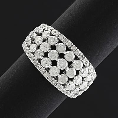 White Diamond 2.00 ctw Ring in Sterling Silver (Size 10.0)