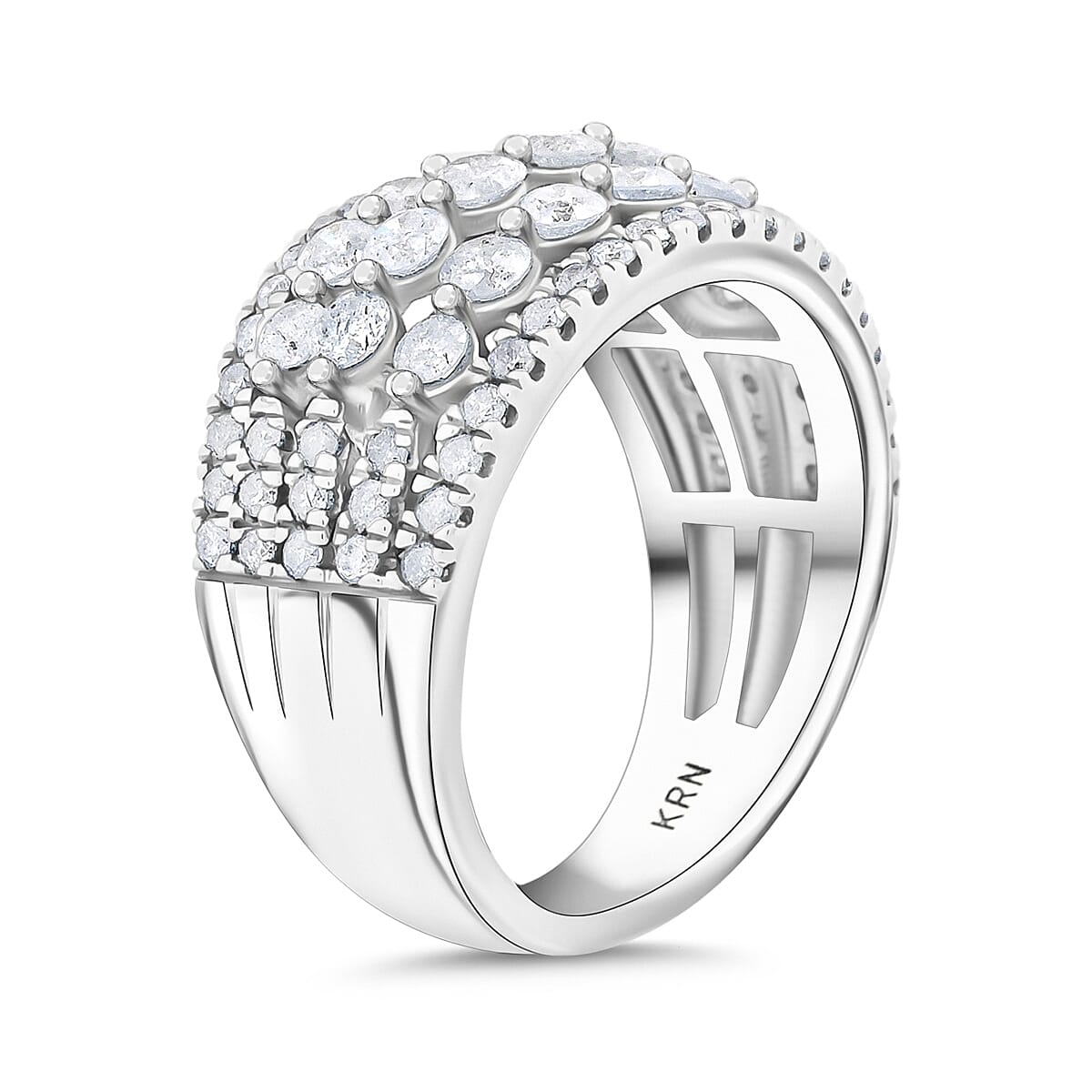 White Diamond 2.00 ctw Ring in Sterling Silver (Size 10.0) image number 3