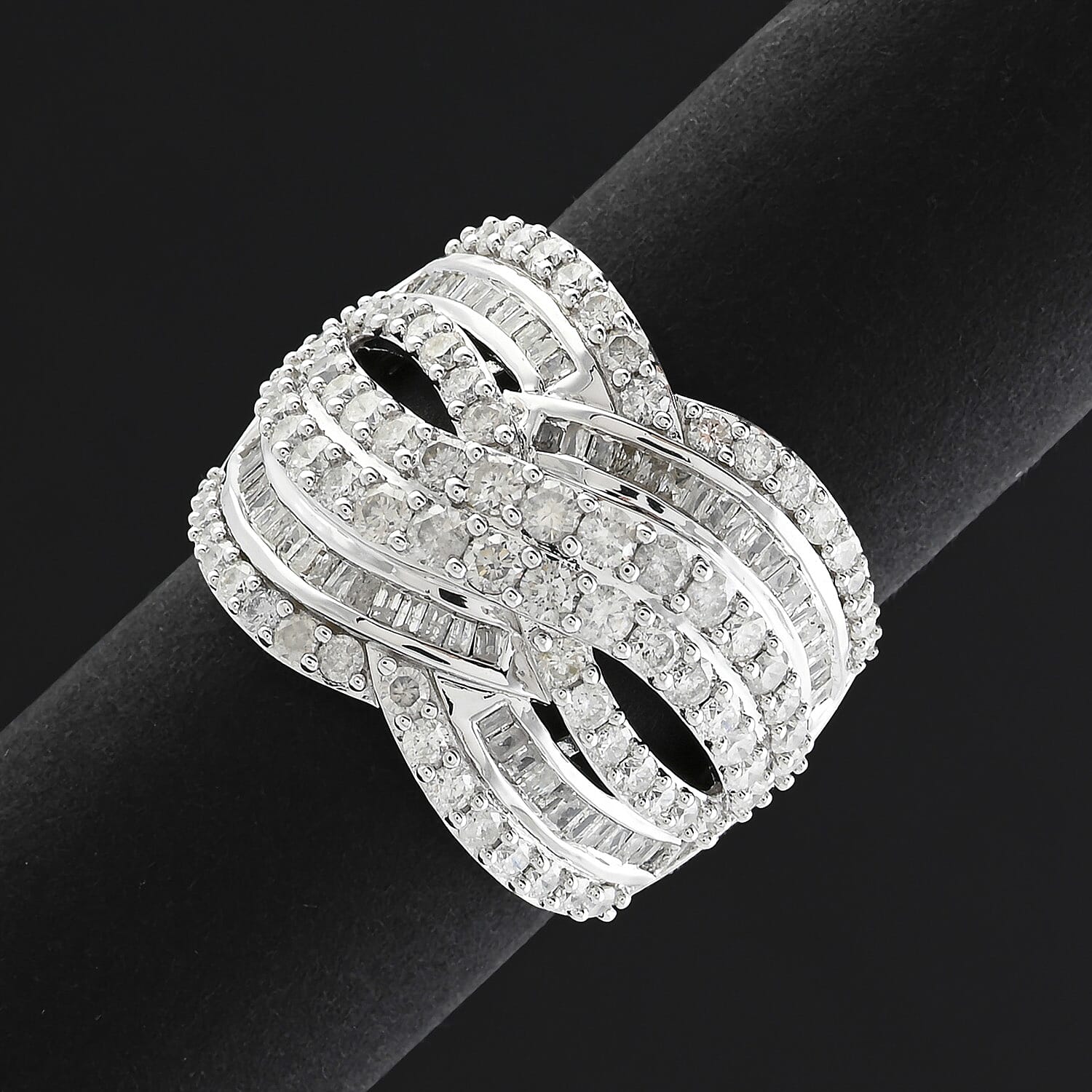 White Diamond 2.00 ctw Ring in Sterling Silver (Size 10.0)