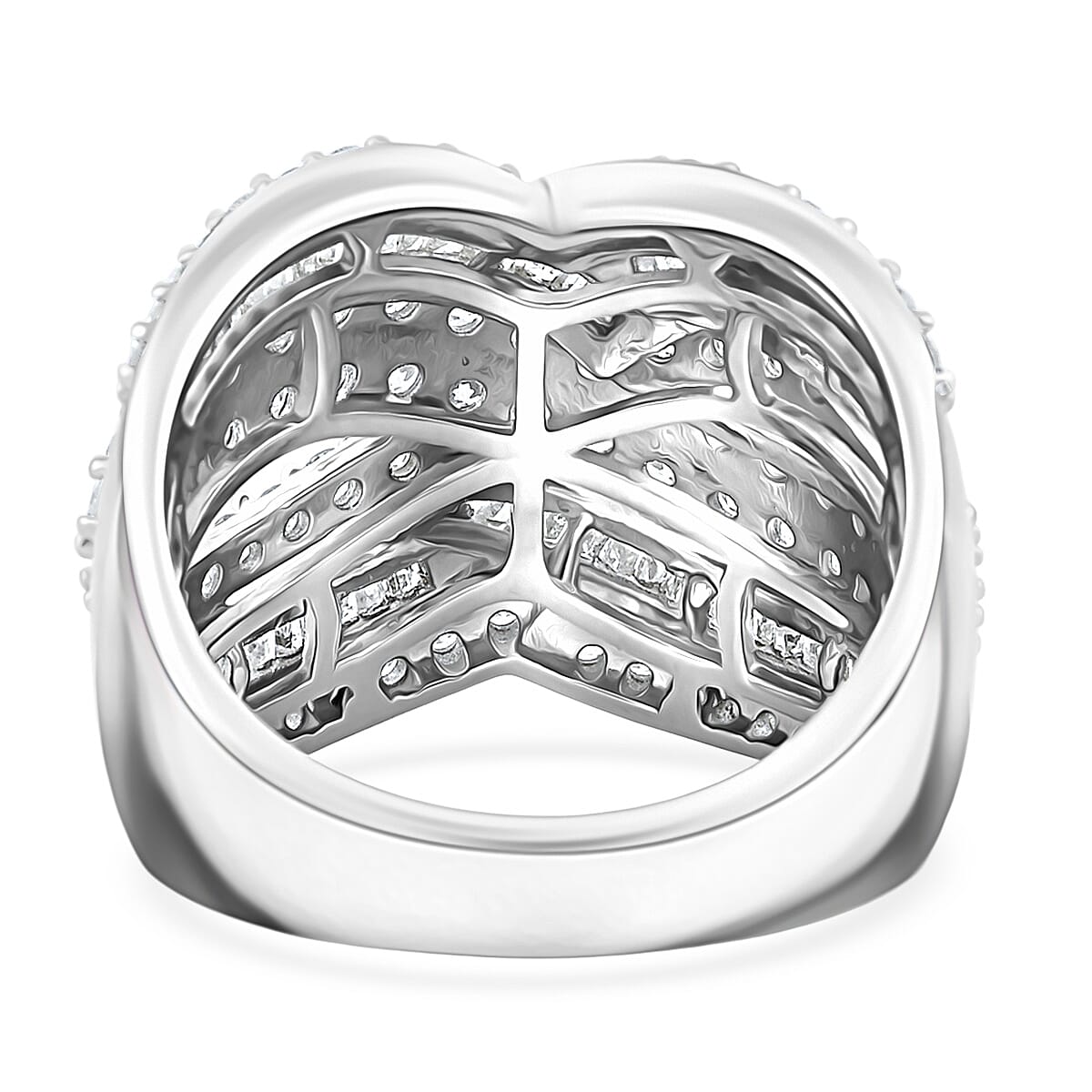 White Diamond 2.00 ctw Ring in Sterling Silver (Size 10.0)