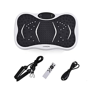 Doorbuster Livmore White Fitness Vibration Plate with Remote Control