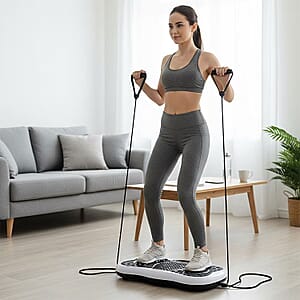 Doorbuster Livmore White Fitness Vibration Plate with Remote Control