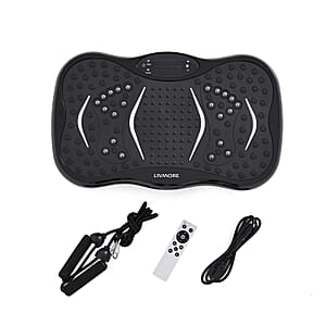 Livmore Black Fitness Vibration Plate with Remote Control