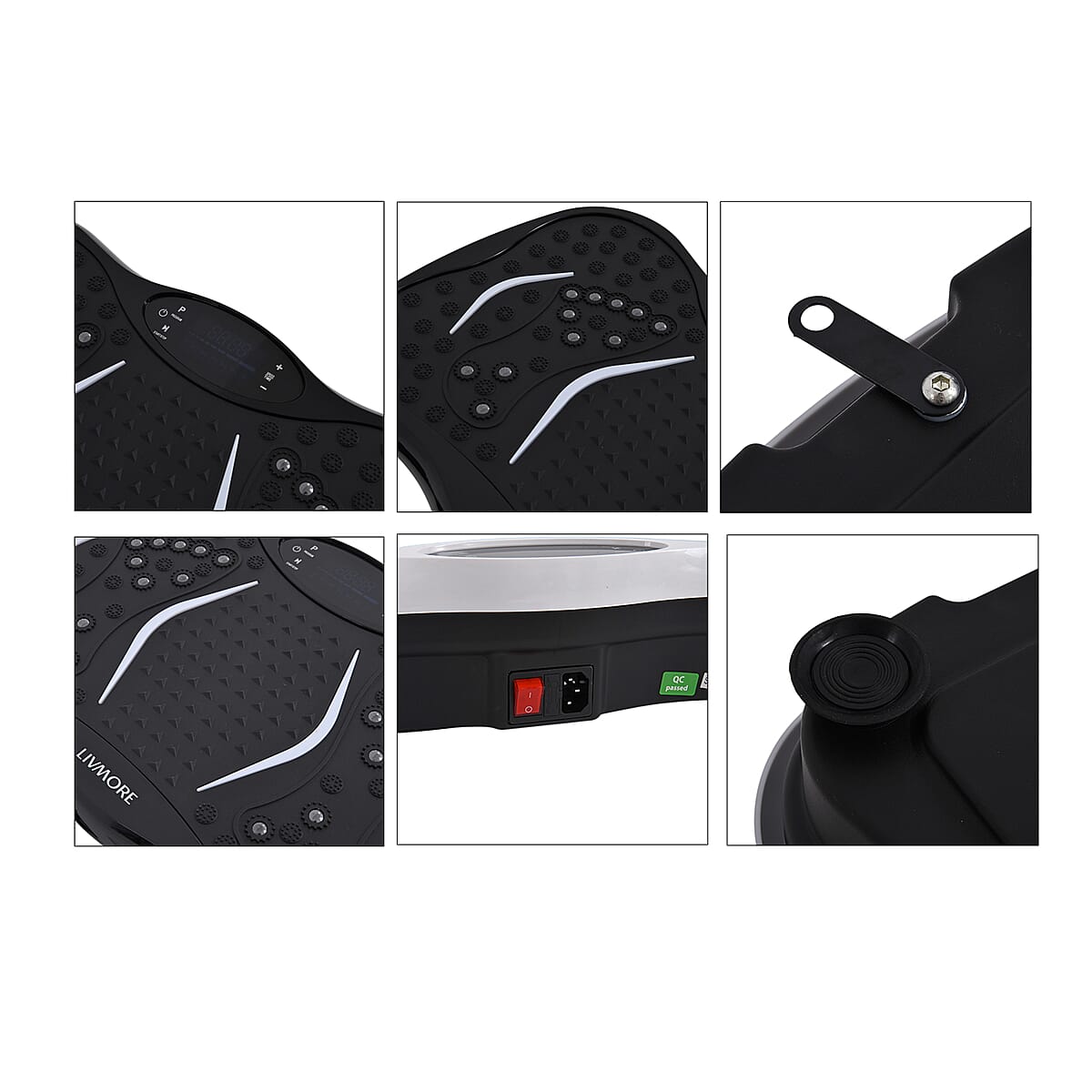 Livmore Black Fitness Vibration Plate with Remote Control image number 7