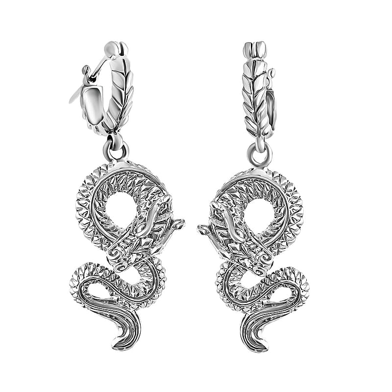D'Joy Bali Legacy Dragon Earrings in Sterling Silver 10 Grams