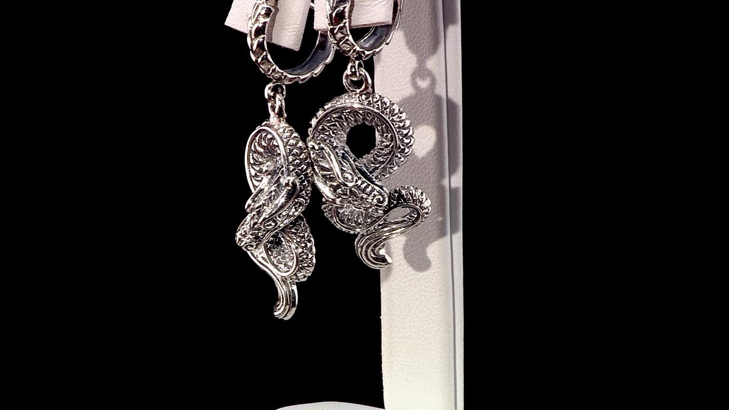 D'Joy Bali Legacy Dragon Earrings in Sterling Silver 10 Grams