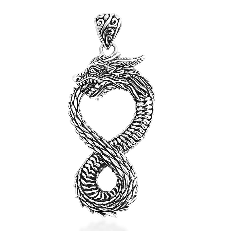 D'Joy Bali Legacy Dragon Pendant without Chain in Sterling Silver 8 Grams
