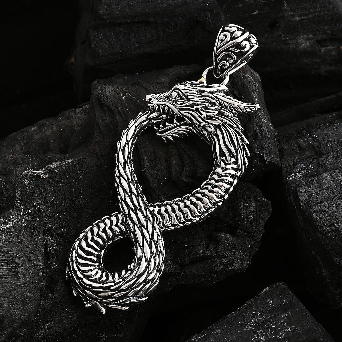 Bali Legacy Dragon Pendant in Sterling Silver 8 Grams image number 1