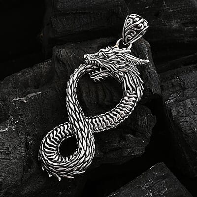 D'Joy Bali Legacy Dragon Pendant without Chain in Sterling Silver 8 Grams