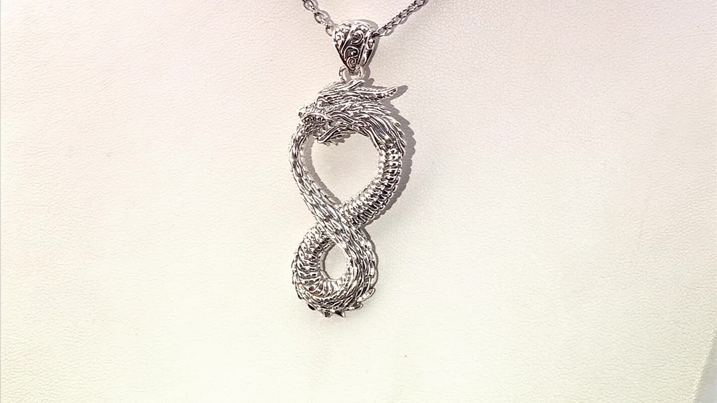 D'Joy Bali Legacy Dragon Pendant without Chain in Sterling Silver 8 Grams