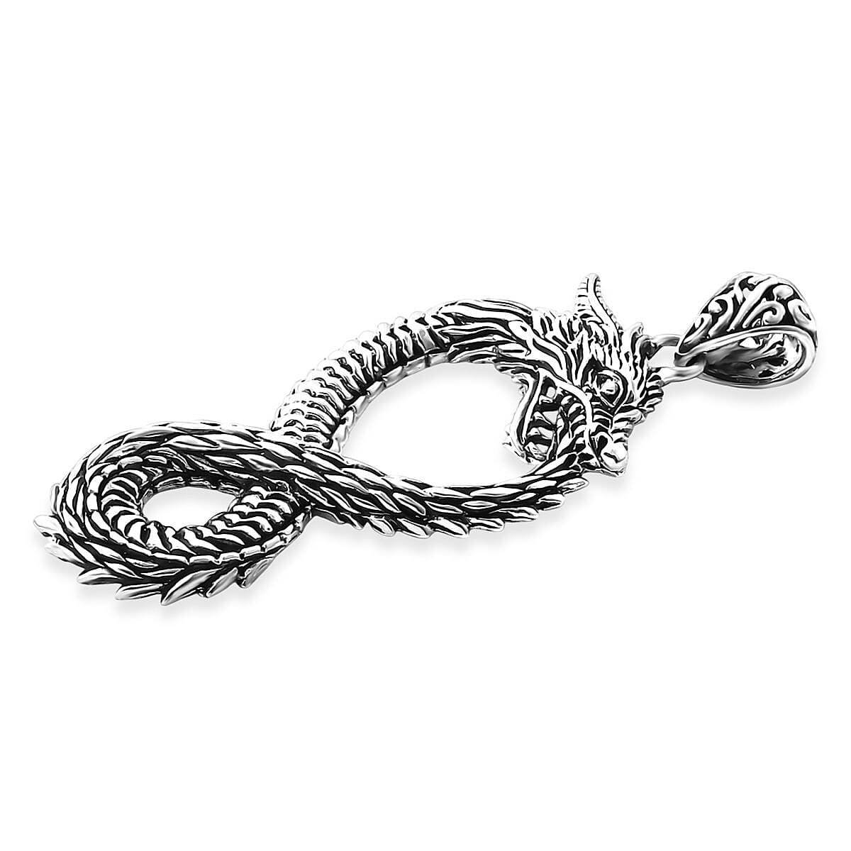 Bali Legacy Dragon Pendant in Sterling Silver 8 Grams image number 3