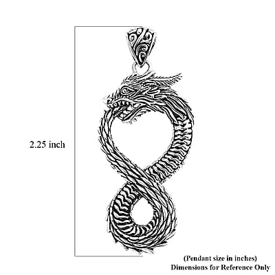 D'Joy Bali Legacy Dragon Pendant without Chain in Sterling Silver 8 Grams