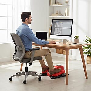 Doorbuster Livmore Red Under Desk Electric Stepper with LCD Display & Remote