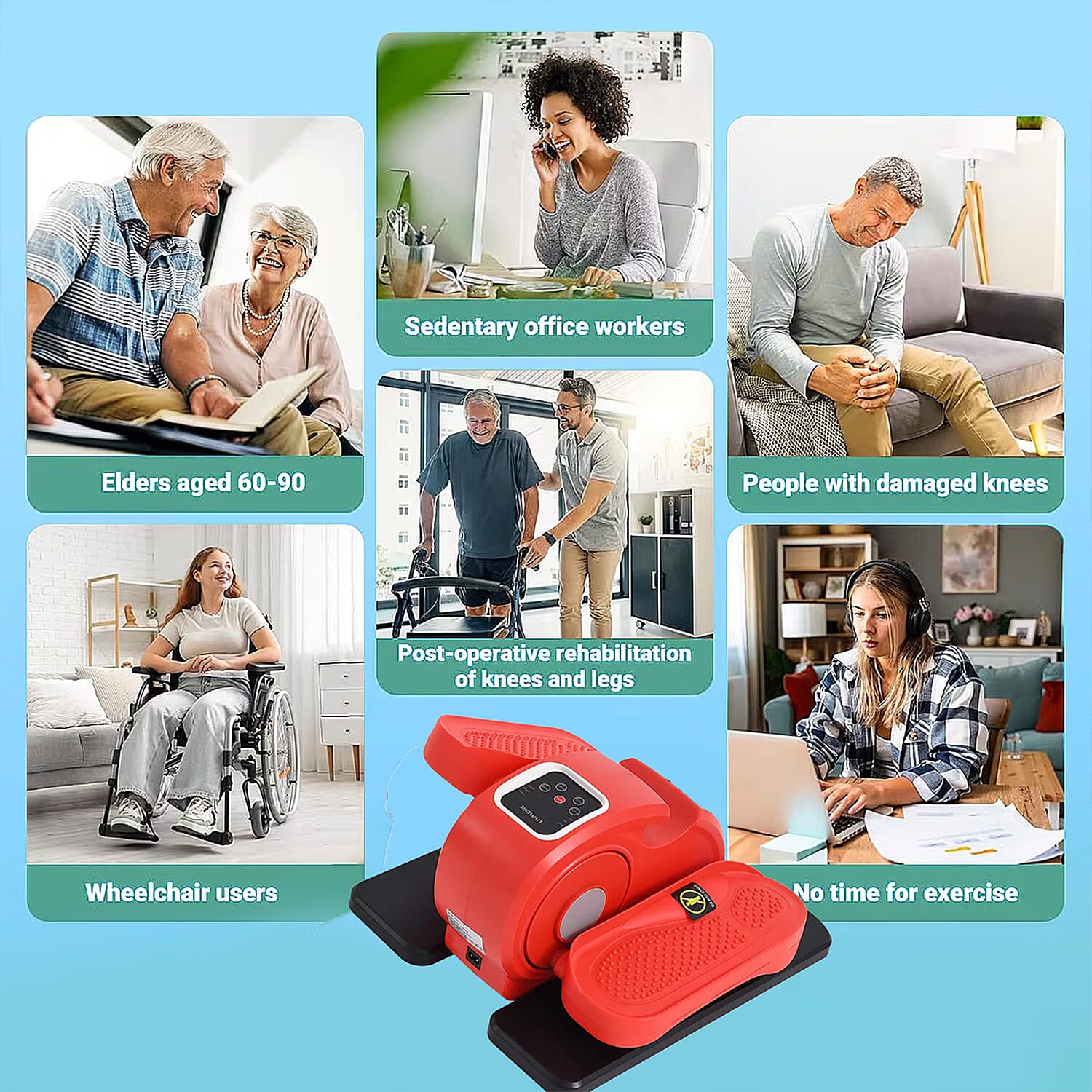 Livmore Red Electric Stepper with LCD Display & Remote