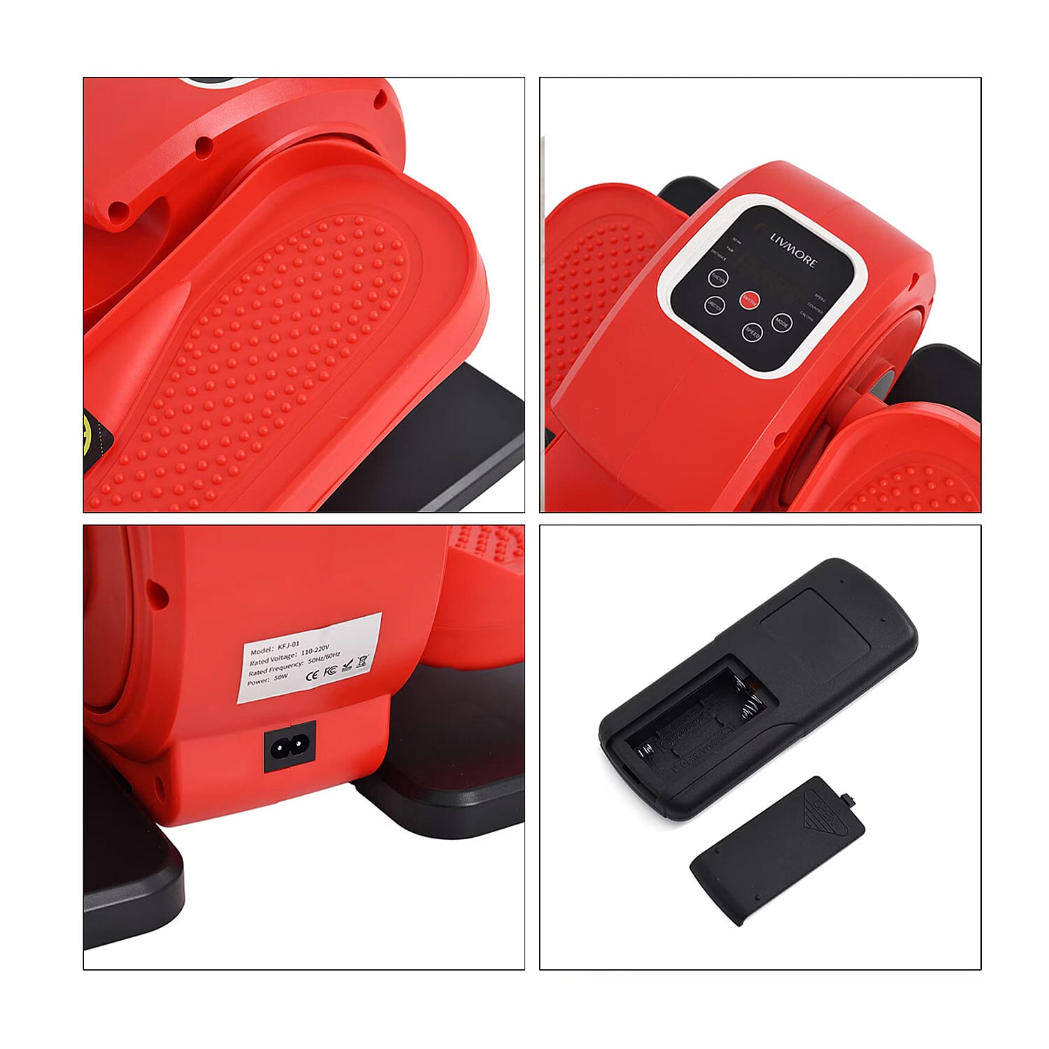 Livmore Red Electric Stepper with LCD Display & Remote