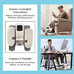 Livmore White Electric Stepper with LCD Display & Remote