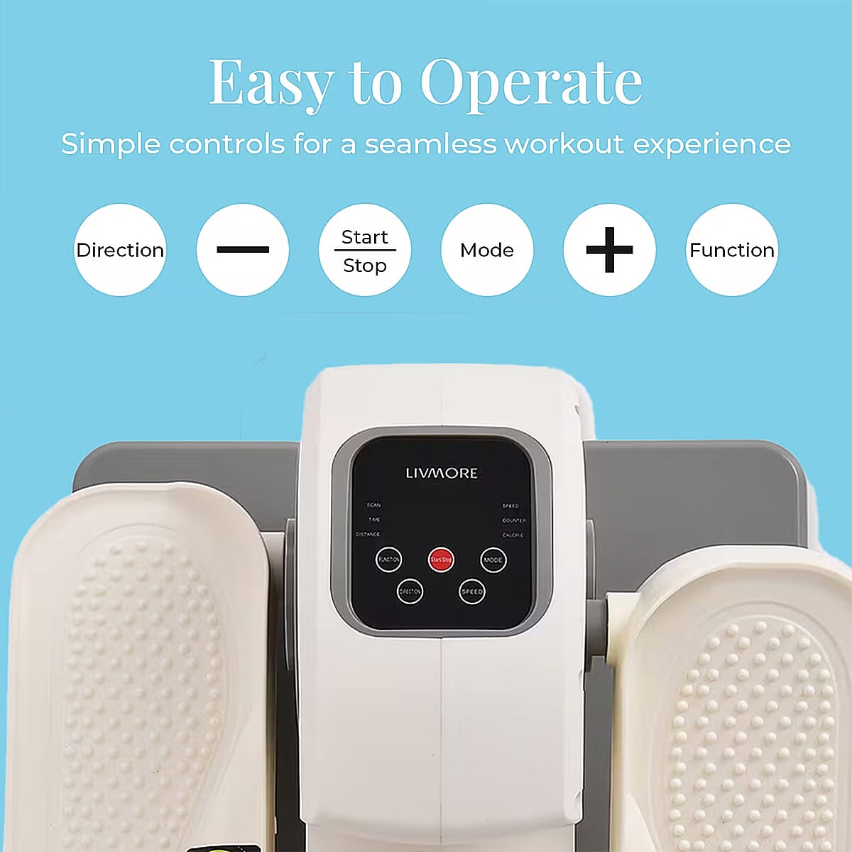 Livmore White Electric Stepper with LCD Display & Remote image number 4