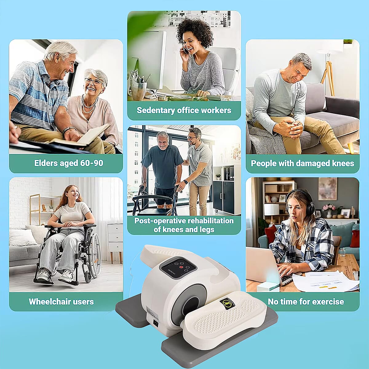 Livmore White Electric Stepper with LCD Display & Remote image number 6