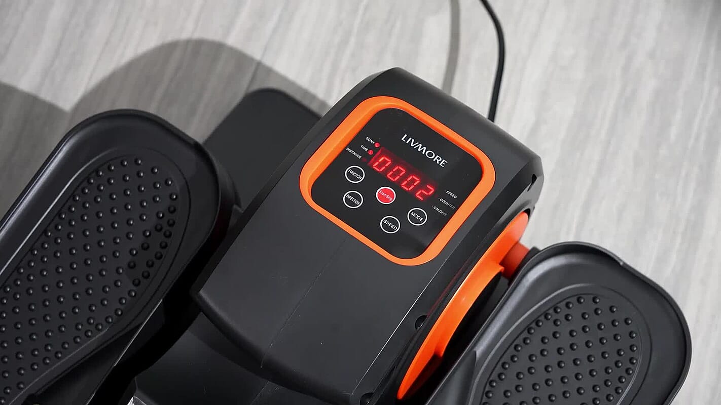Livmore Red Under Desk Electric Stepper with LCD Display