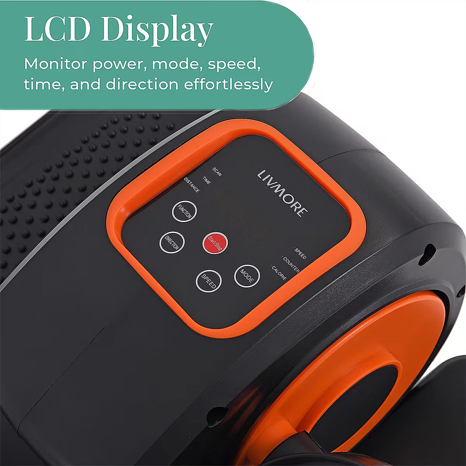 Livmore Black Electric Stepper with LCD Display & Remote