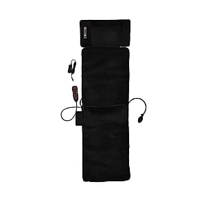 Doorbuster Livmore 3Pcs Set - Black Faux Leather Massage Mat with 20 Kneading Massage Heads and 2 Working Modes