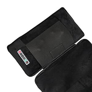 Doorbuster Livmore 3Pcs Set - Black Faux Leather Massage Mat with 20 Kneading Massage Heads and 2 Working Modes