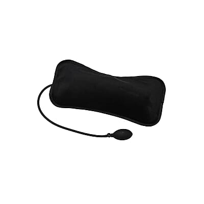 Livmore 3Pcs Set - Black Faux Leather Massage Mat with 20 Kneading Massage Heads and 2 Working Modes