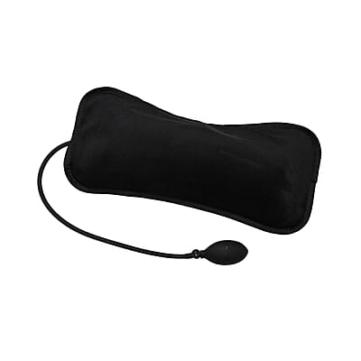 Livmore 3Pcs Set - Black Faux Leather Massage Mat with 20 Kneading Massage Heads and 2 Working Modes