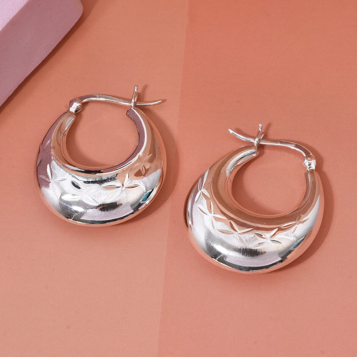 D'Joy Sterling Silver Hoop Earrings (7.3 g) image number 1