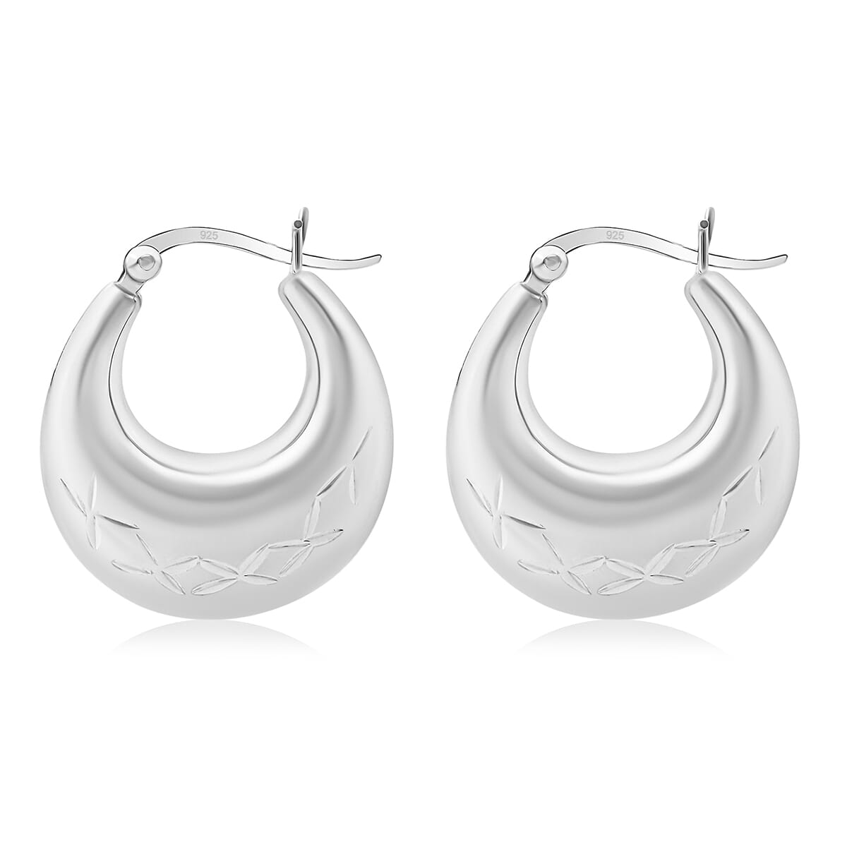 D'Joy Sterling Silver Hoop Earrings (7.3 g) image number 3