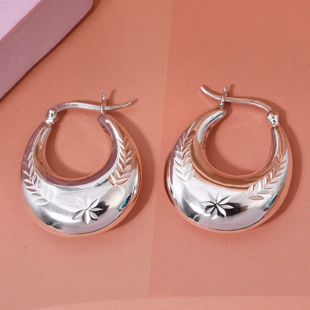 D'Joy Hoop Earrings in Sterling Silver 7.50 Grams image number 1