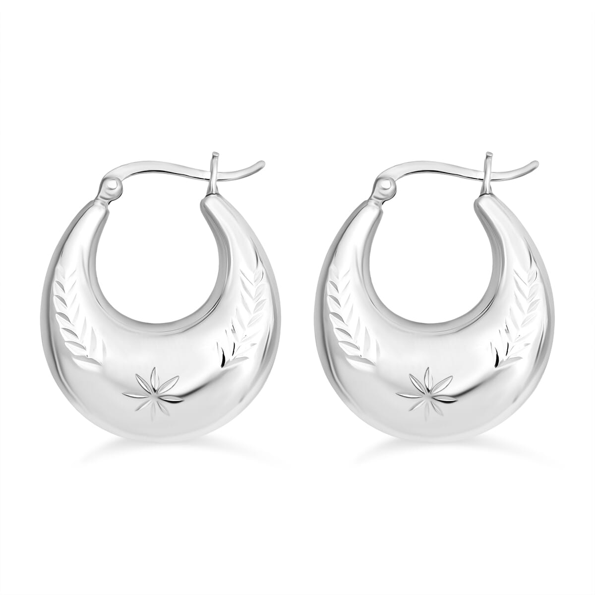 D'Joy Hoop Earrings in Sterling Silver 7.50 Grams image number 3