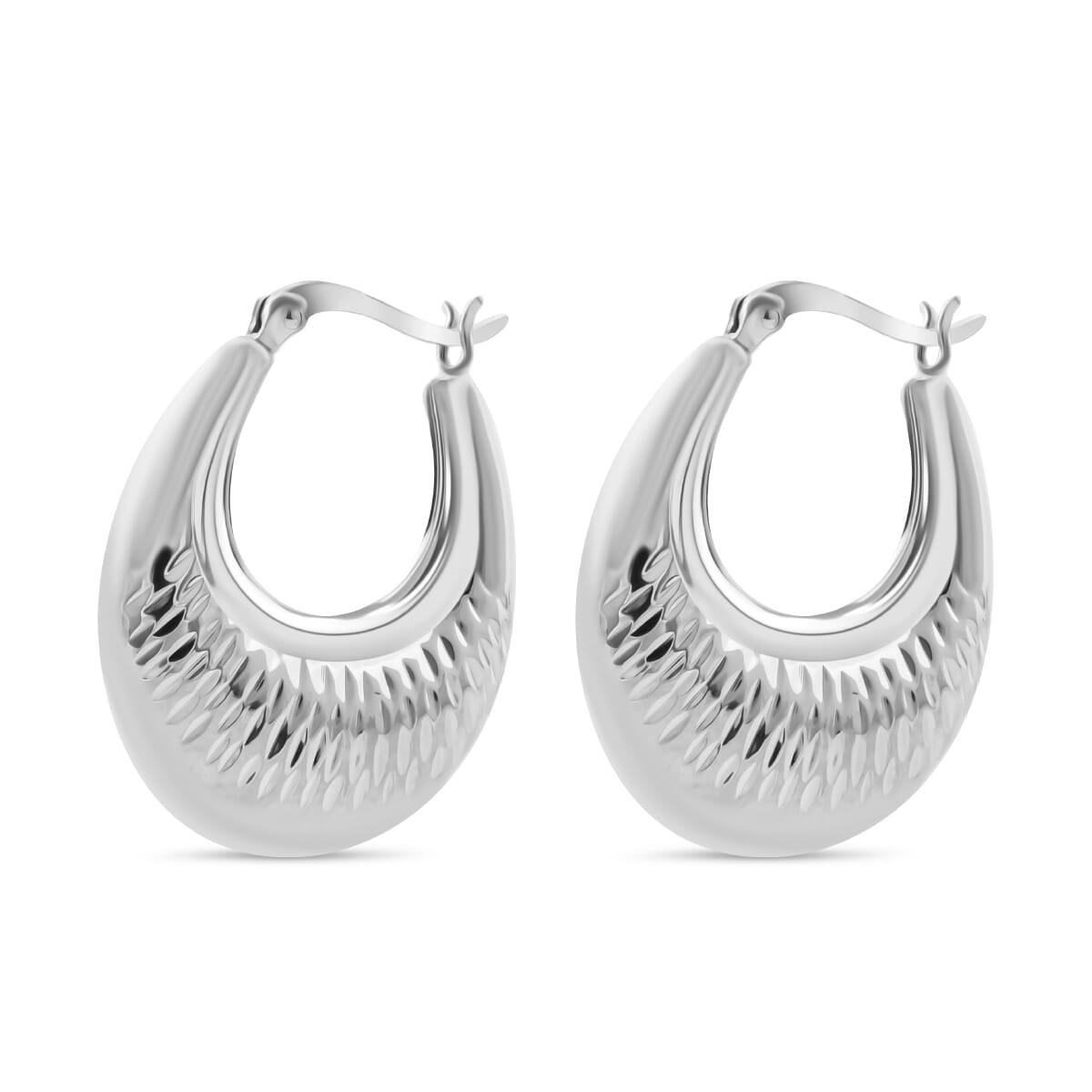 D'Joy Hoop Earrings in Sterling Silver 6.90 Grams image number 3