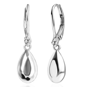 D'Joy Platinum Over Sterling Silver Falling Raindrop Earrings 5 Grams