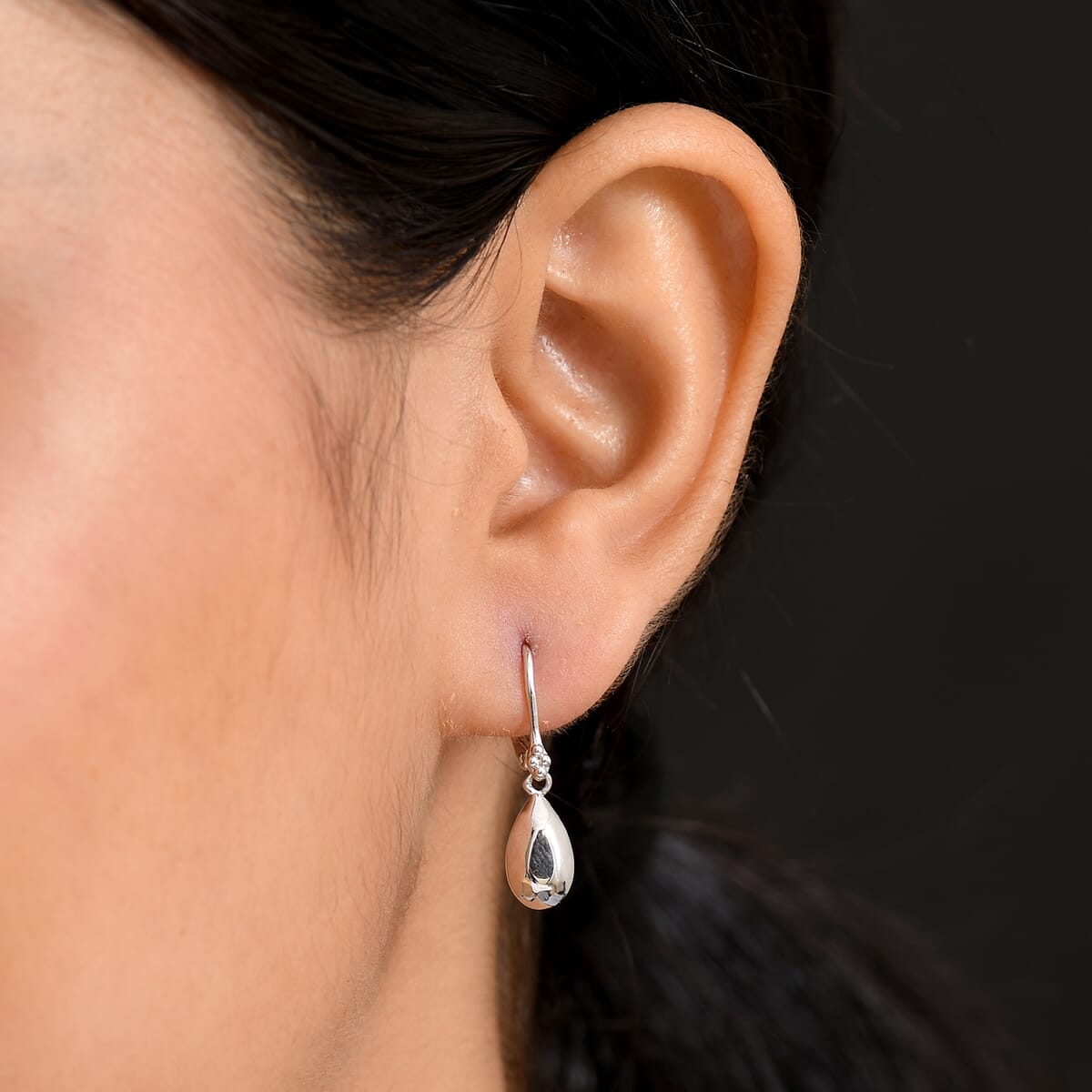 D'Joy Platinum Over Sterling Silver Falling Raindrop Earrings 5 Grams image number 2