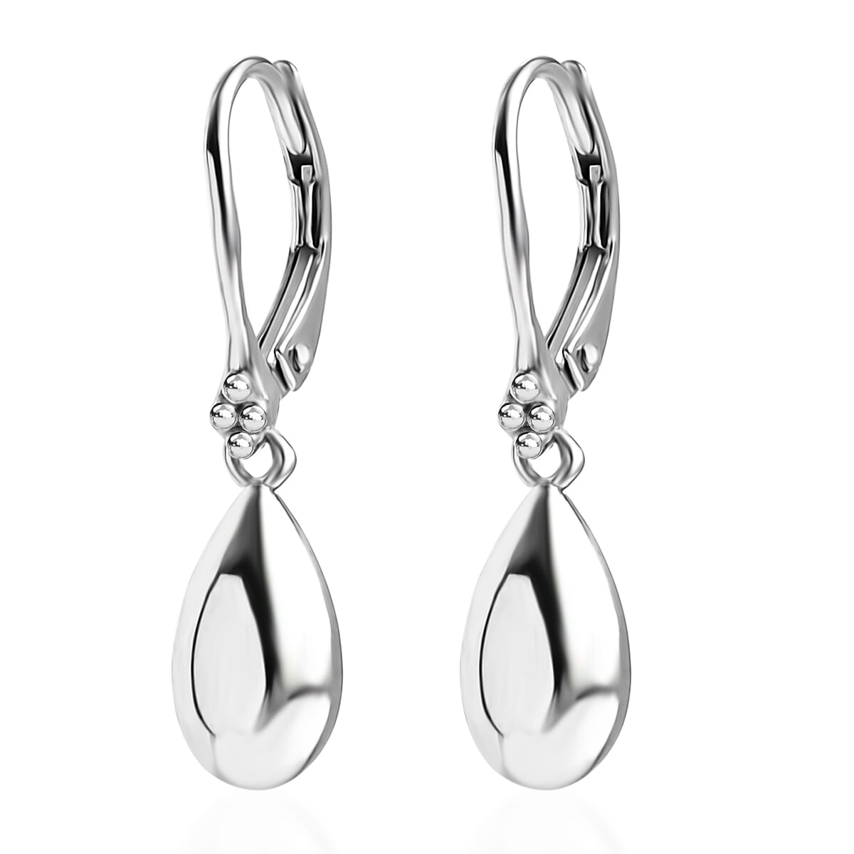 D'Joy Platinum Over Sterling Silver Falling Raindrop Earrings 5 Grams image number 3