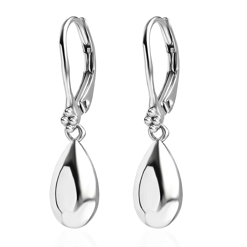 D'Joy Platinum Over Sterling Silver Falling Raindrop Earrings 5 Grams