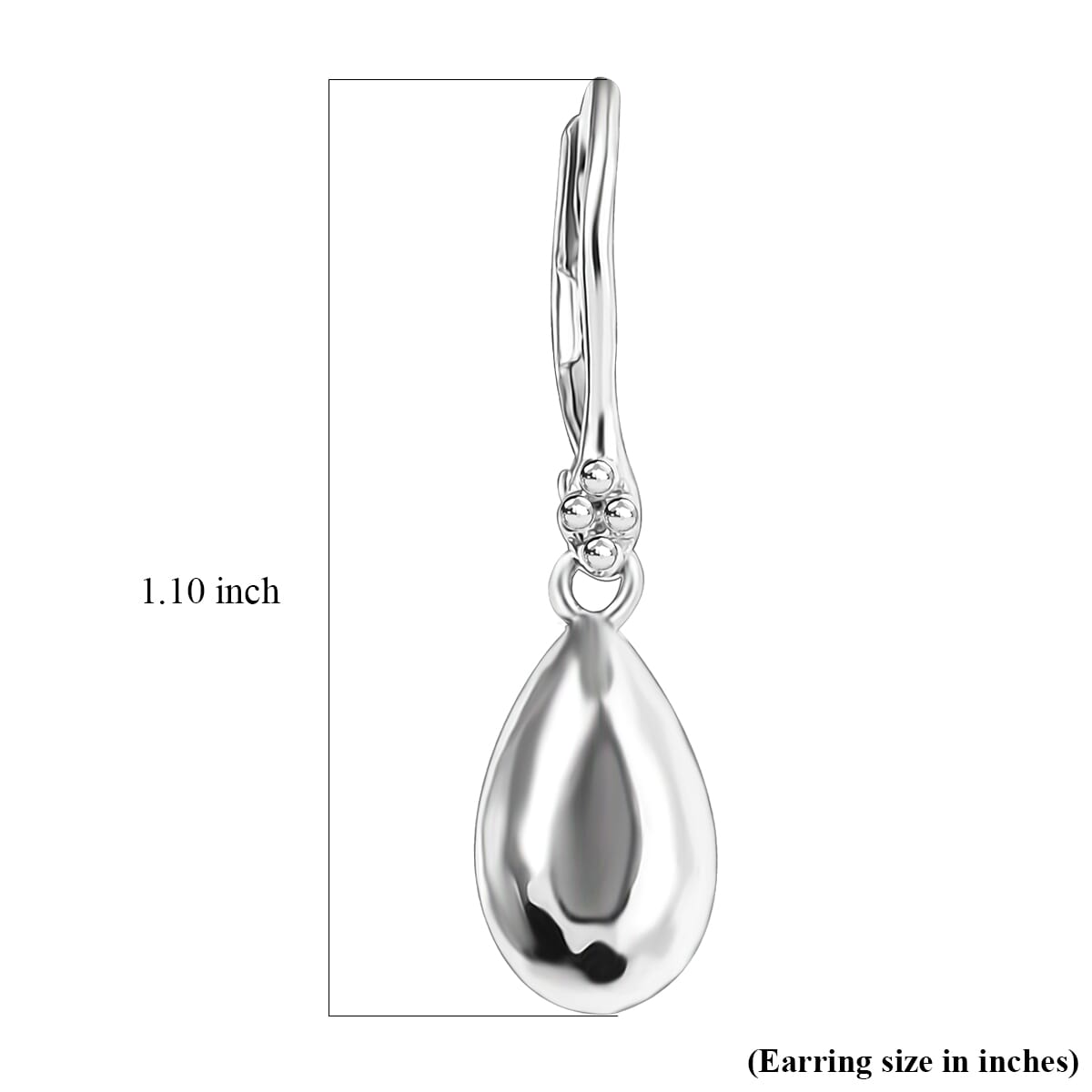 D'Joy Platinum Over Sterling Silver Falling Raindrop Earrings 5 Grams image number 6