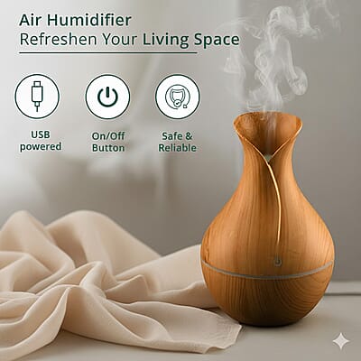 Livmore Brown Humidifier with 7 Essential Oils (100ml)