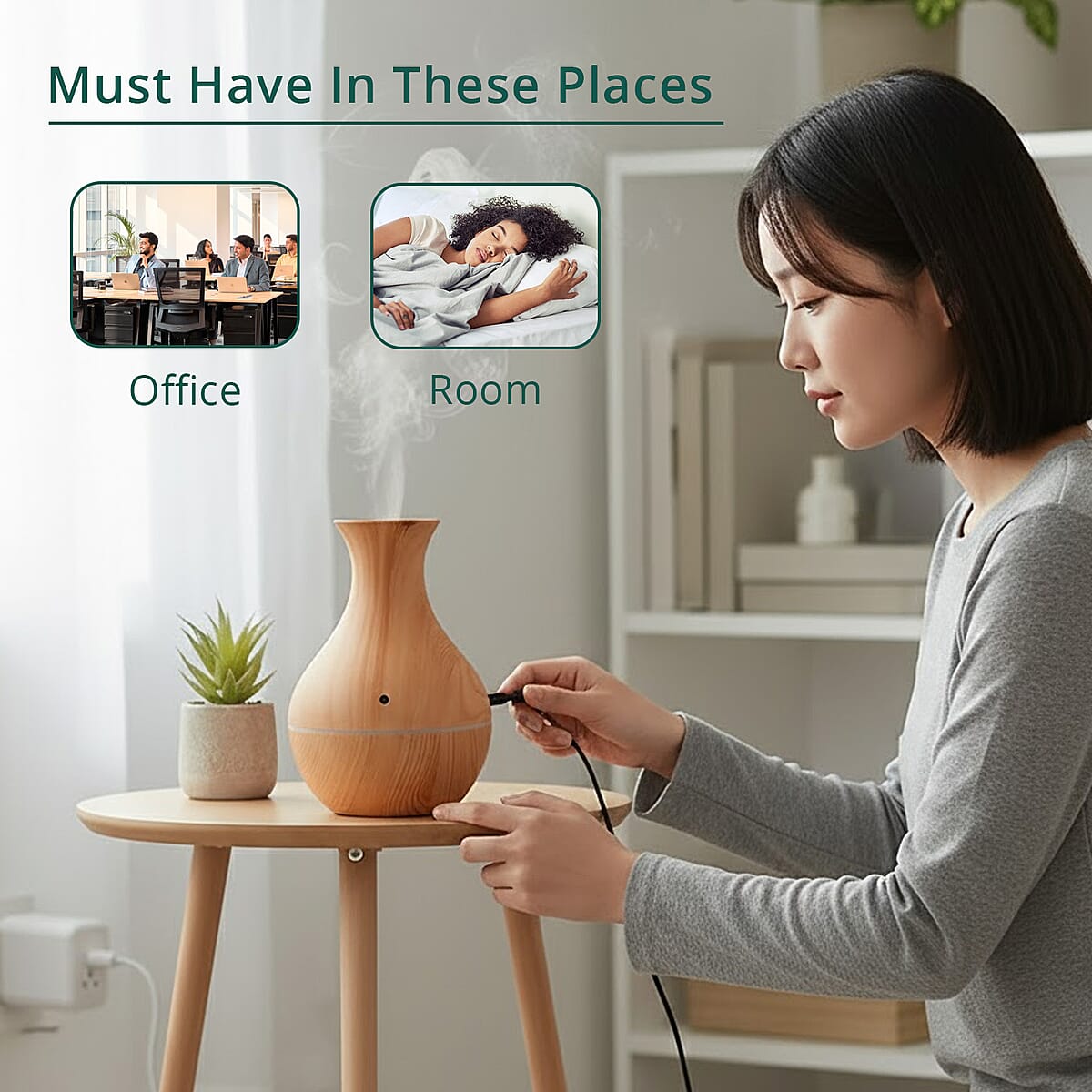 Doorbuster Livmore Brown Humidifier with 7 Essential Oils (100ml)  image number 4