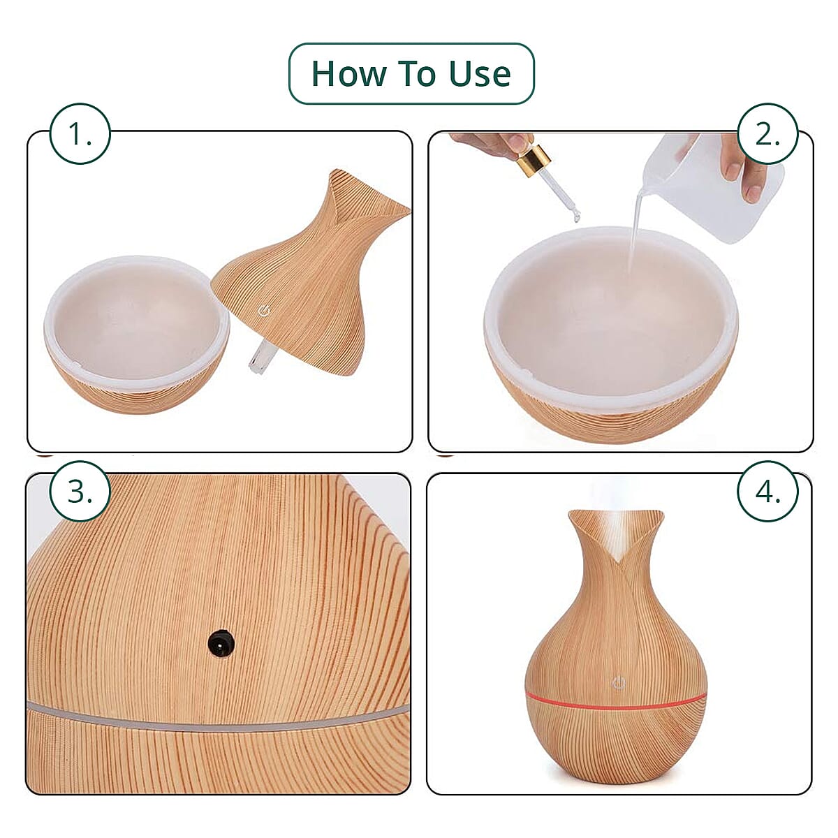 Doorbuster Livmore Brown Humidifier with 7 Essential Oils (100ml)  image number 7