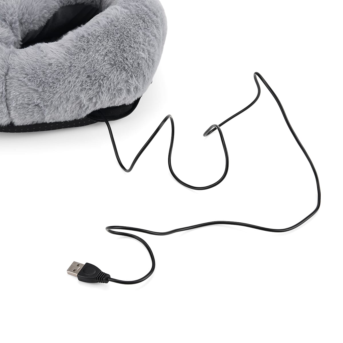 Livmore Gray Heated Plush Foot Massage Warmer  image number 5