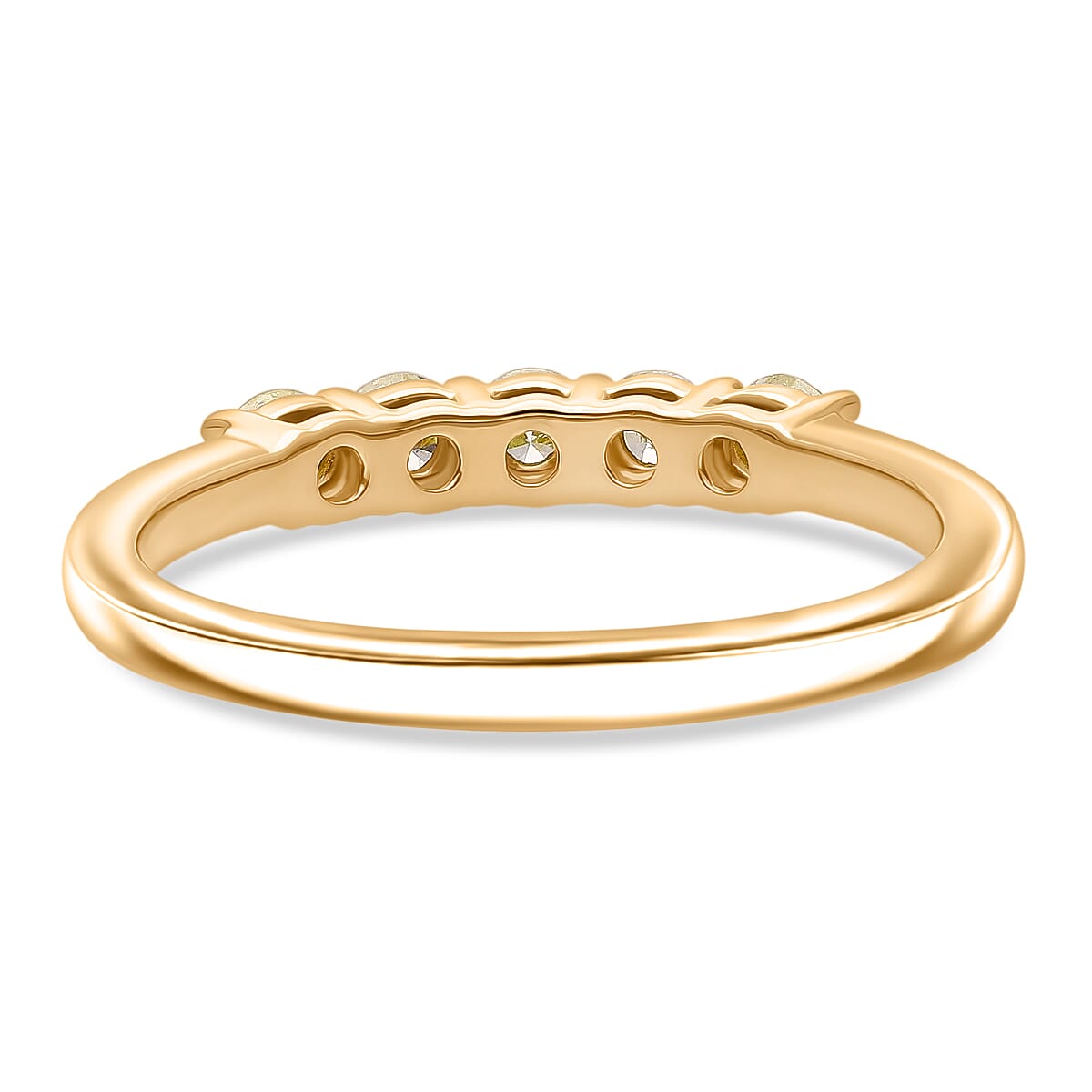 D'Joy Natural Yellow Diamond I3 0.50 ctw Ring in 18K Vermeil Yellow Gold Over Sterling Silver (Size 10.0) image number 3
