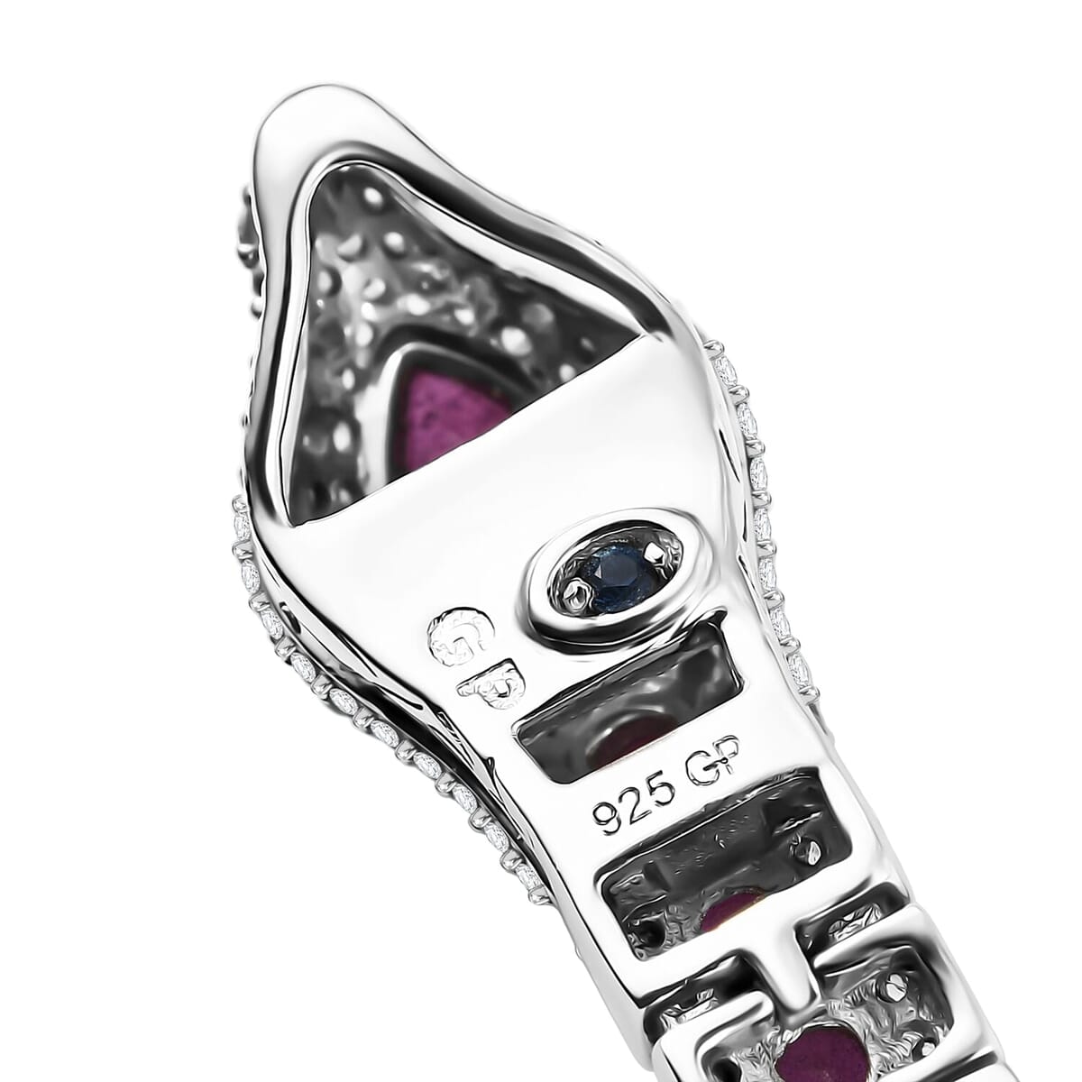 GP Niassa Ruby (FF) and Multi Gemstone 12.35 ctw Bracelet in Rhodium Over Sterling Silver (7.25 In) (Del. in 15-20 Days) image number 5