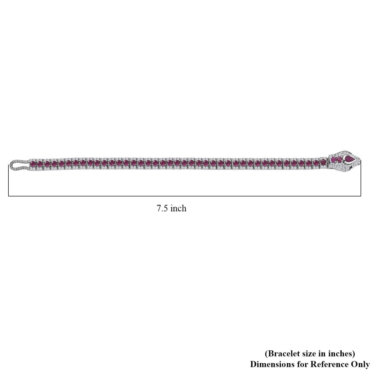 GP Niassa Ruby (FF) and Multi Gemstone 12.35 ctw Bracelet in Rhodium Over Sterling Silver (7.25 In) (Del. in 15-20 Days) image number 6