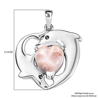 D’joy Natrolite  Solitaire Pendant in Rhodium OverSterling Silver 3.80 ctw