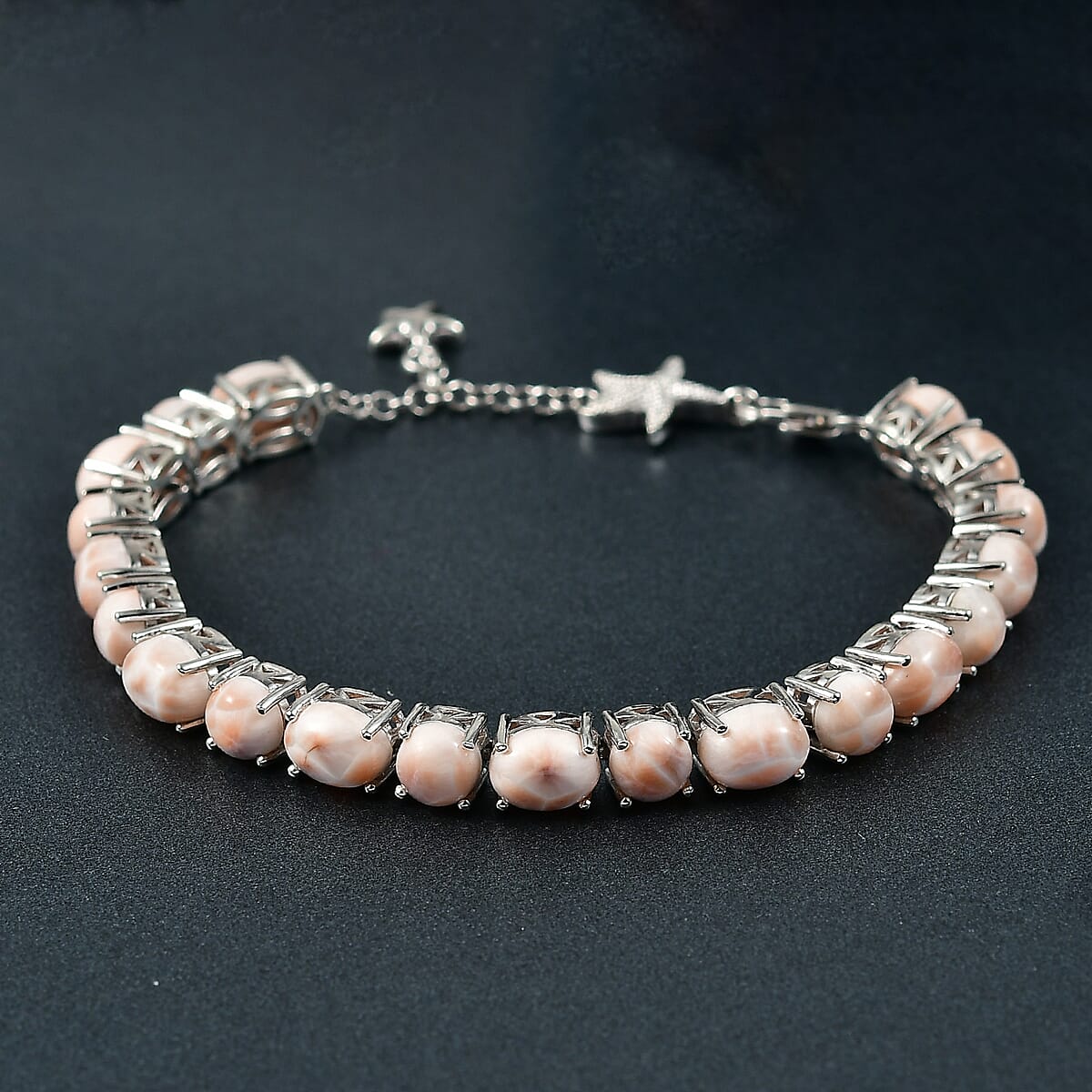 D'Joy Premium Natrolite 19.90 ctw Bracelet in Rhodium Over Sterling Silver (7.50 In) image number 1