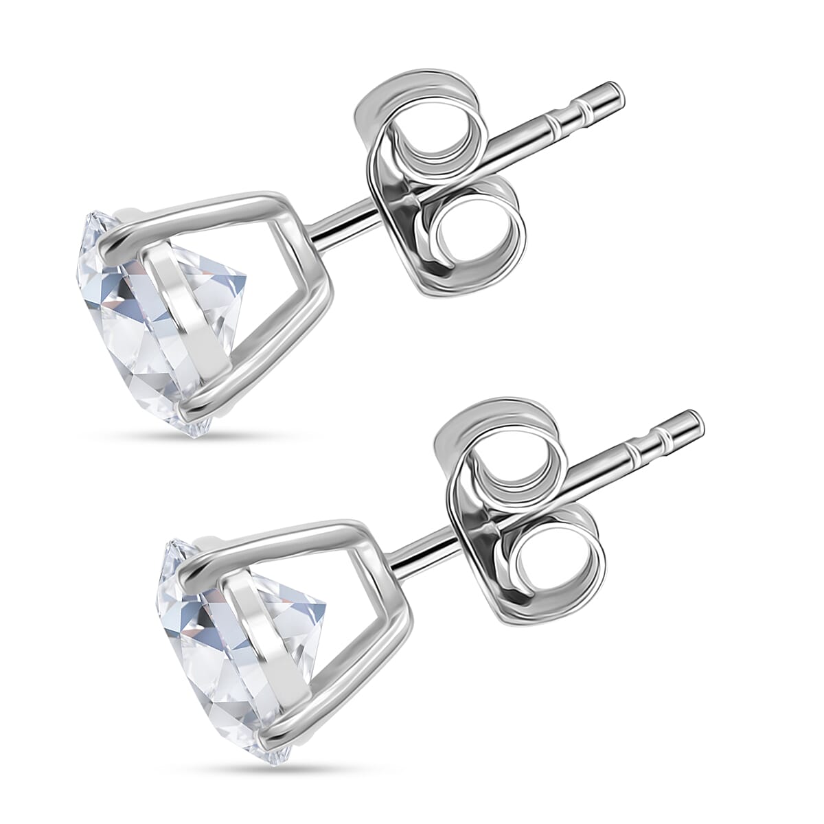 Luxuriant Lab Grown Diamond G-H SI 3.00 ctw Solitaire Stud Earrings in 10K White Gold image number 3